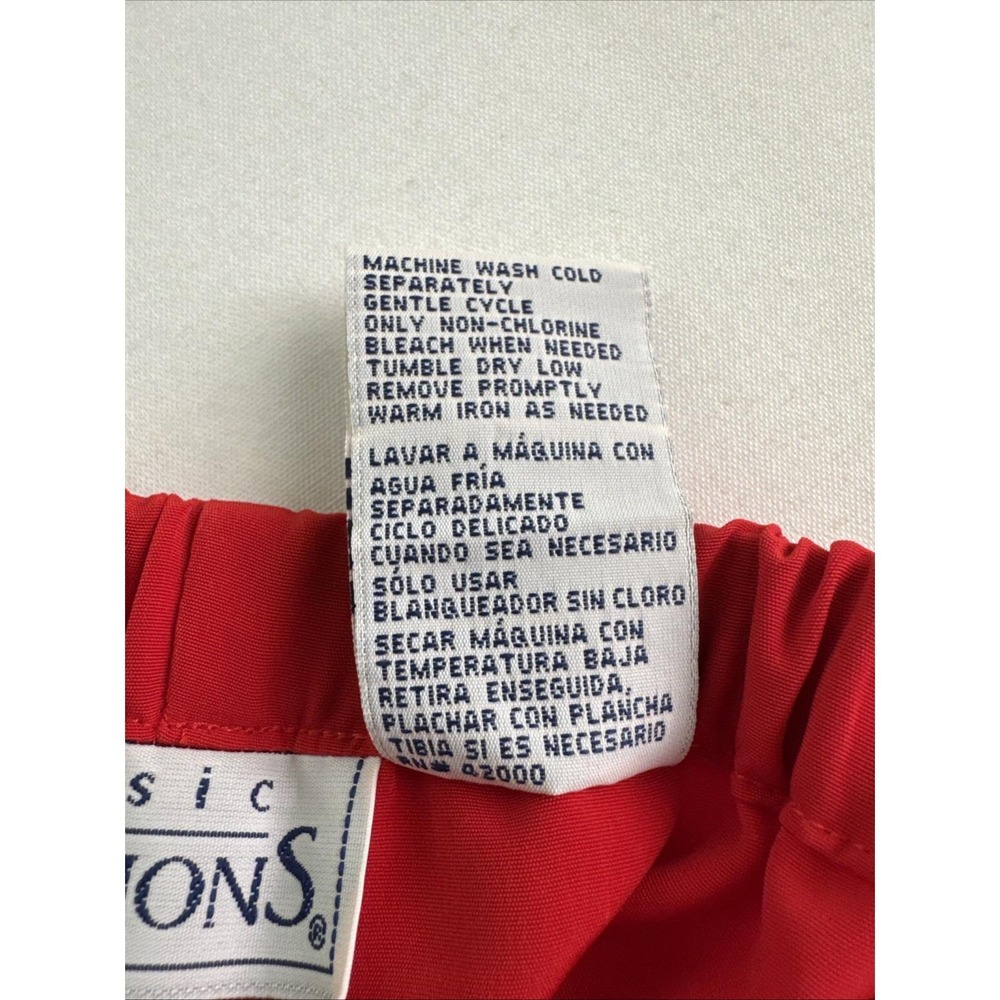 Vintage Basic Editions Red Pant Suit Co-ord Set Casual Loungewear Blouse Size 10 - Picture 8 of 8